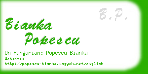 bianka popescu business card